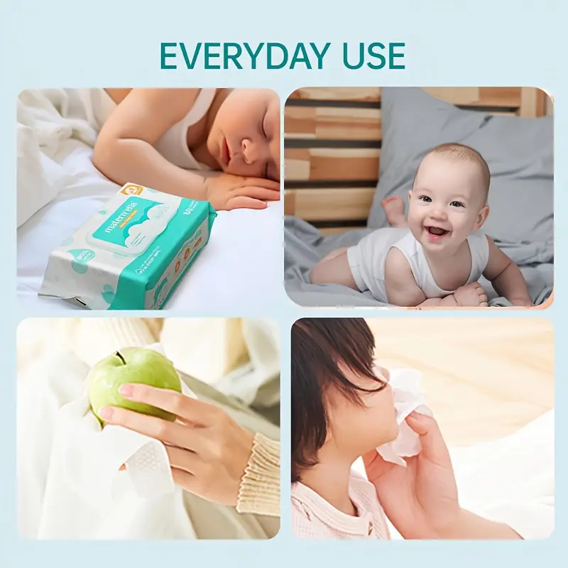 baby wipes 3 8 pack 240 640 wipes 99 water calendula aloe pearl texture lid stays Product details 3