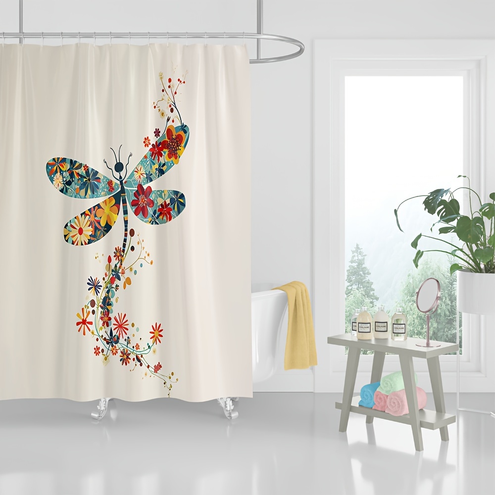 Dragonfly Shower Curtain - Temu