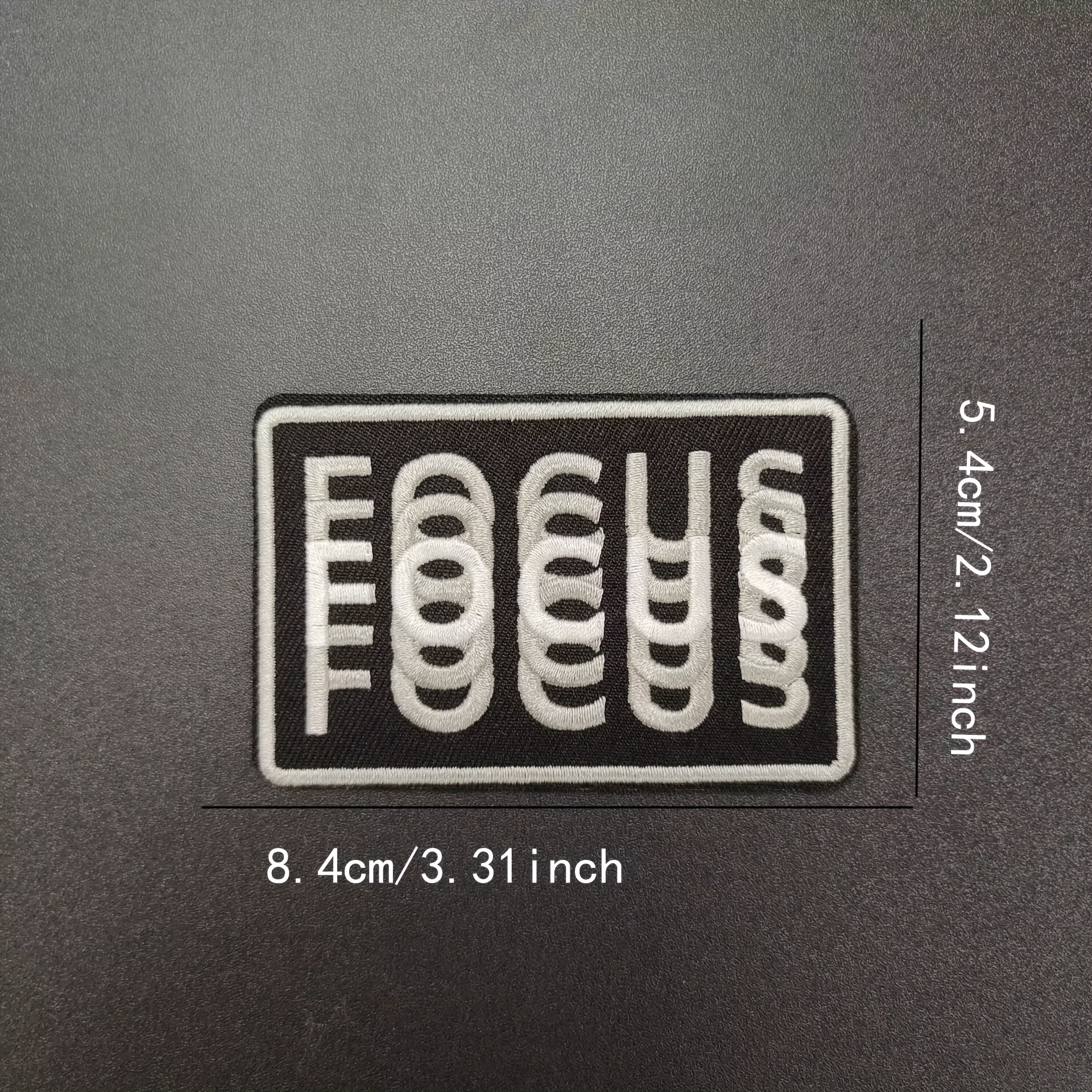 1pc Computer Embroidery Letters Gray And Patch Stickers Jacket Bag Additions Badge Computer Embroidery Seal Embroidery Cloth Sticker