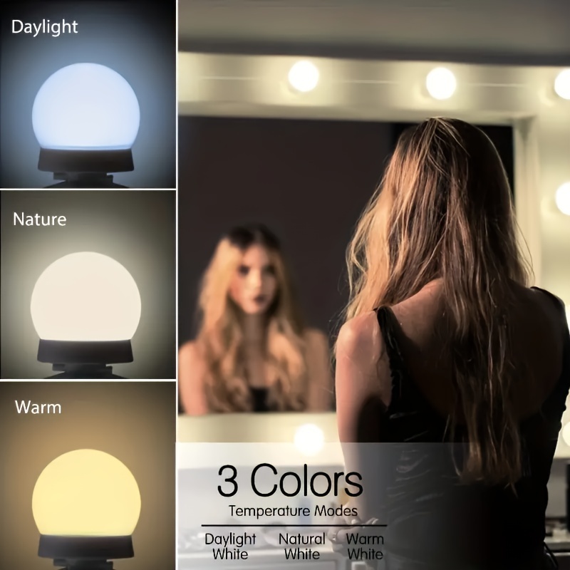 light up your beauty routine 10pcs led makeup mirror light bulb withusb wall lamp 12v stepless dimmable wall light rotating storage wire details 6