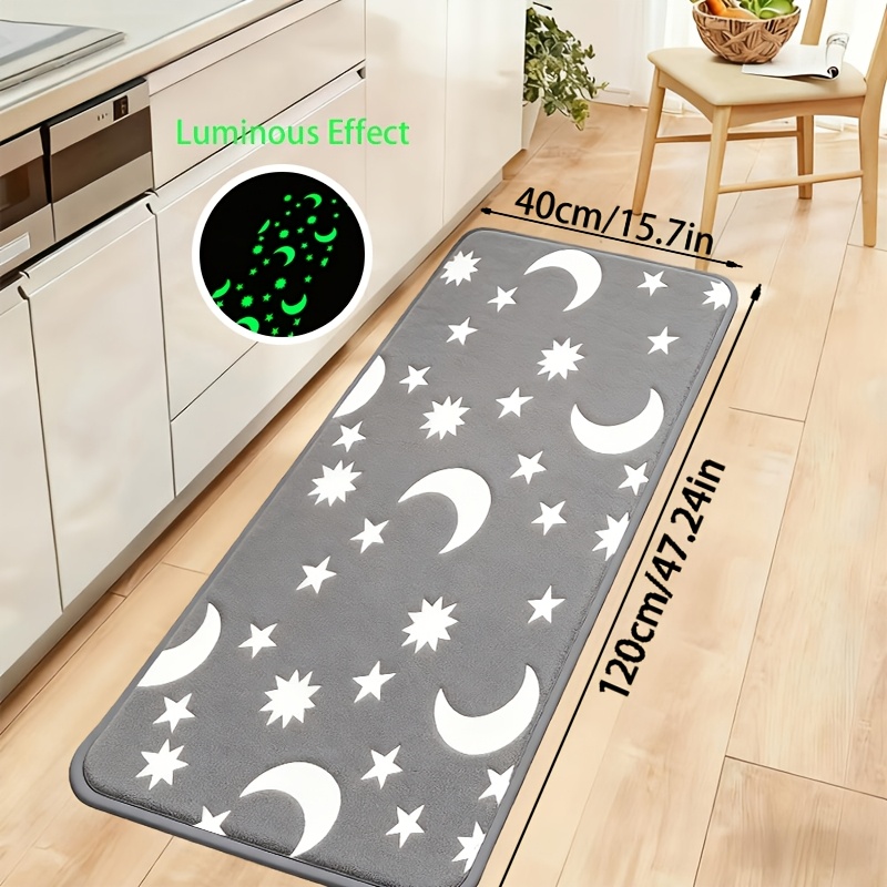 TEMU -the-dark Memory Foam Bath Mat, Non-slip Bathroom Mat, Quick-drying, Machine Washable, Absorbent, Comfortable Standing Mat. Suitable For Living