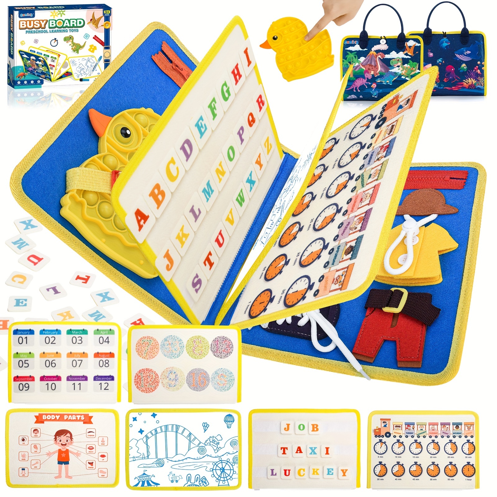  Regalos para niños y niñas de 2 a 3 años, juguetes Montessori para  niños de 4, 5, 6 años, libros ocupados para niños pequeños de 2 a 4 años,  juguetes educativos
