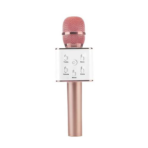 wireless karaoke microphone with led light portable handheld ktv machine for ideal for birthdays parties rechargeable lithium battery usb charging no charger included portable entertainment modern microphone durable microphone