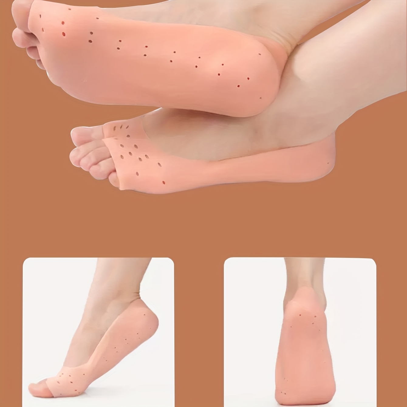 Image of 2 New Silicone Heel Protectors, Comfortable And Soft Forefoot Care, Suitable For Men's And Women's Sneakers, Casual Shoes, And Women's High Heels