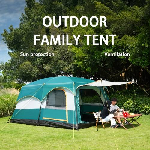 outdoor tent suitable for camping backyard lightweight portable bedroom 1 living room design with zippered doors durable tent for park shelter sturdy construction for no