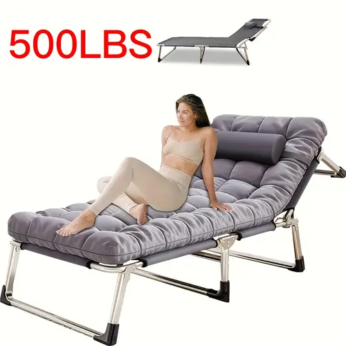 75 inch outdoor folding bed camping bed with flip mattress portable folding guest bed 600 pound weight capacity heavy duty bed with storage bag for teens adults travelers garden balcony outdoor outdoor only