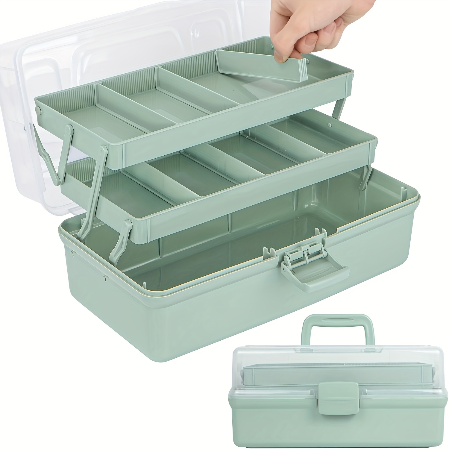clear tackle box or craft box for medication storage Amazon.com: Makeup Organizer, Multipurpose with Transparent Cover, 3 Layers First Aid Box Medicine, Crafts Supplies Organizer, Cosmetics 9.8 L x 7.5 W x 5.9 H MyGift 10.2 Inch Transparent Plastic
