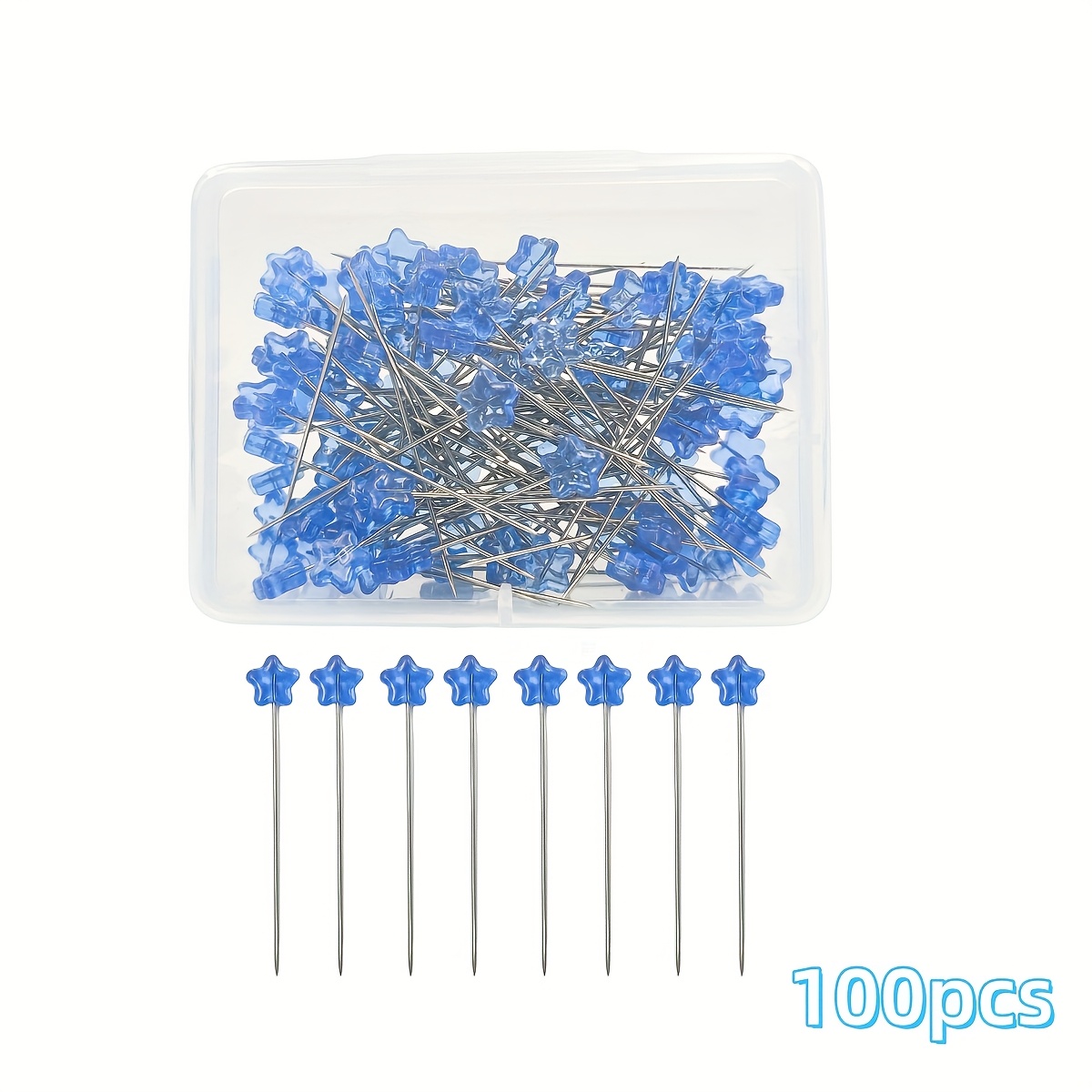 TEMU 100pcs Creative Positioning Pins, Star Needles, Pins, 3d Three-dimensional Five-pointed Star Heads, Decorative Pins For Handmade, Bouquets, Gift