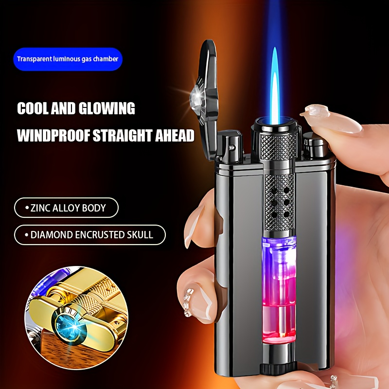 windproof cigarette lighters uk Lighter * Blue Flame Lighter * Window, Windproof Lighter, Metal Body,  Precise * Adjustable Flame Size, Can * Butane, Very Suitable for Holiday  Gifts, Gifts for * (* *)