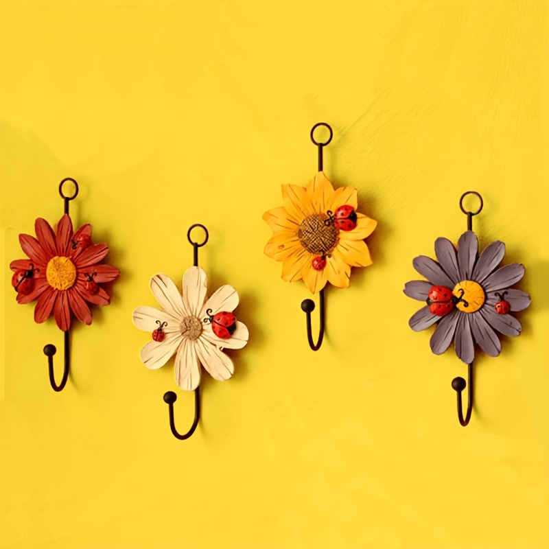 Decorative Small Wall Hook Flower/butterfly Hanging Single - Temu