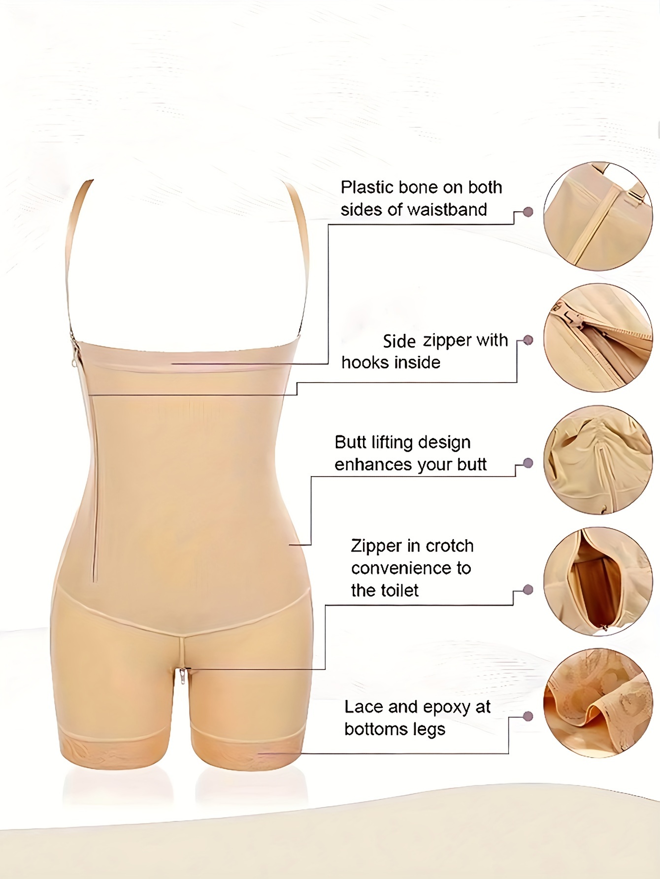 Body Bustini Eleganti Sottogiacca Perizoma Contenitivo Donna