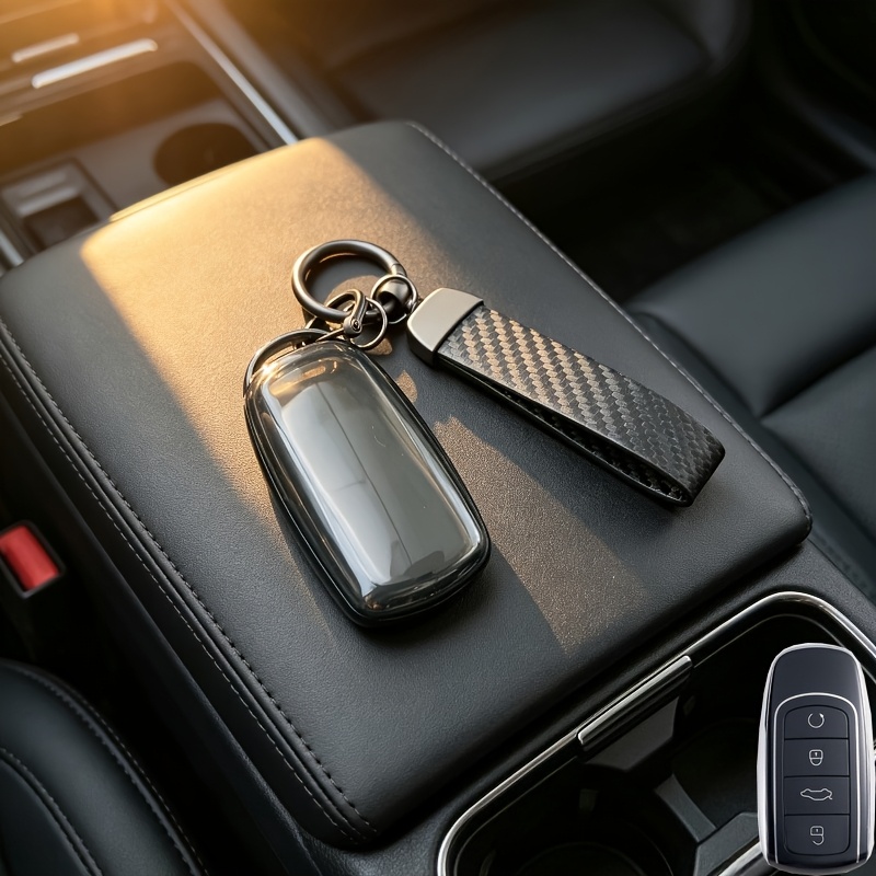 TEMU Housse de clé de voiture, accessoire de housse de clé de 7 , pour Chery 5, , 8 Plus, 5 Plus, housse en TPU pour clé télécommande de voiture,