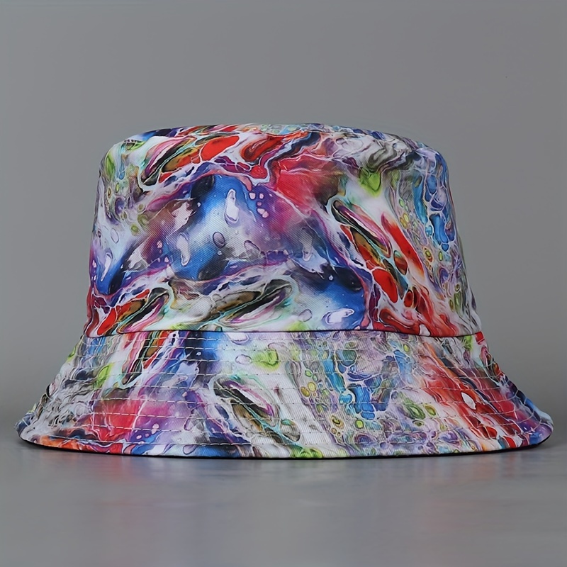 Large Brim Reversible Bucket Hat, Fishing Hat, Trendy Floral Printed Fisherman Basin Hat, Foldable Lightweight Sun Hats for Women,Temu