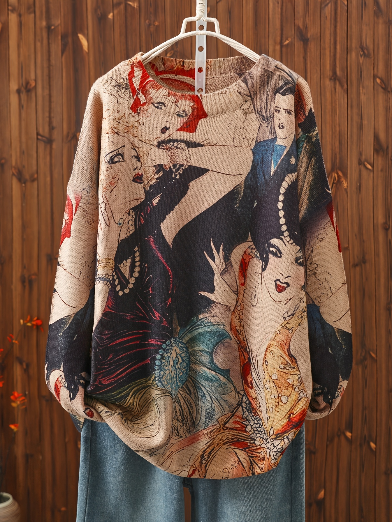 suéter viscosa elegante jersey larga Temu Dominican Republic - Main Image