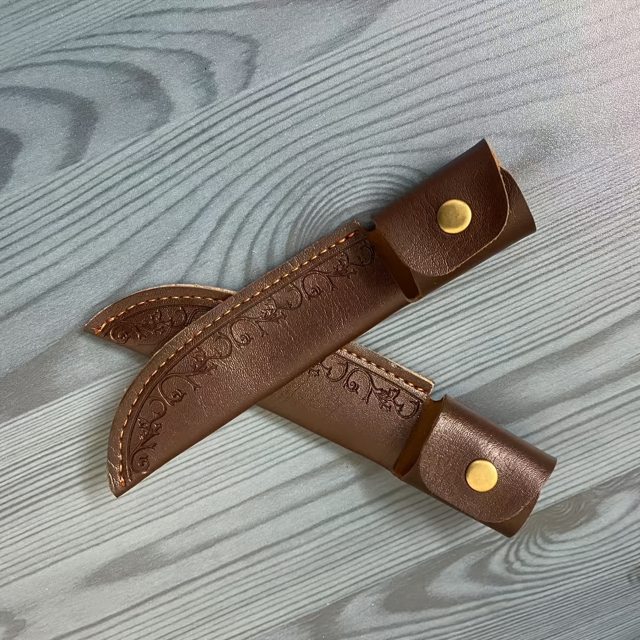 Image of 2pcs Premium Pu Outdoor Knife Sheaths, Cut-resistant And Rust-proof, Portable Waist-mounted Knife Holsters For Knife Protection (knife Not Included)