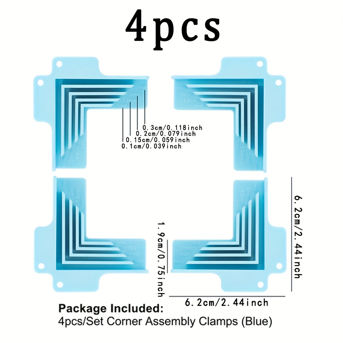 TEMU Gift Box Making Divider Assembly Clip Set - Binding Corner Clips, Suitable For Cardboard, , Diorama, 1-3mm, Divider Mounting Clips Made Of