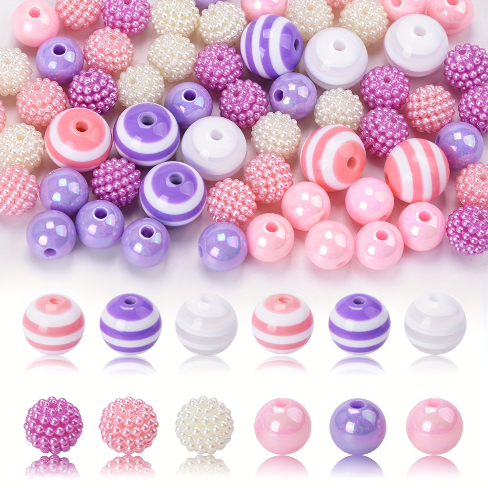 

90pcs Rainbow Candy Bulk Acrylic Gum Loose Beads For Jewelry Making Diy Bracelet Necklace Beaded Pendant Decorations Handmade Craft Supplies