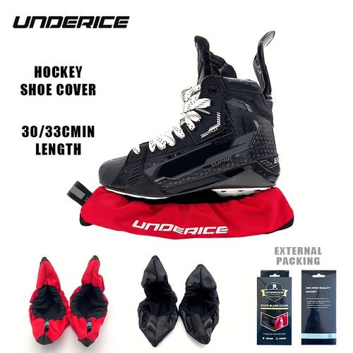 ice hockey skating knife protective cover universal size durable polyester fiber red and black skating protective cover suitable for ice hockey skating knife multiple sizes