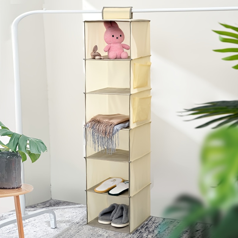 

Hanging Closet Organizer, Non-woven Fabric Storage Shelves, Foldable Storage Bag For Home & Dormitory Use