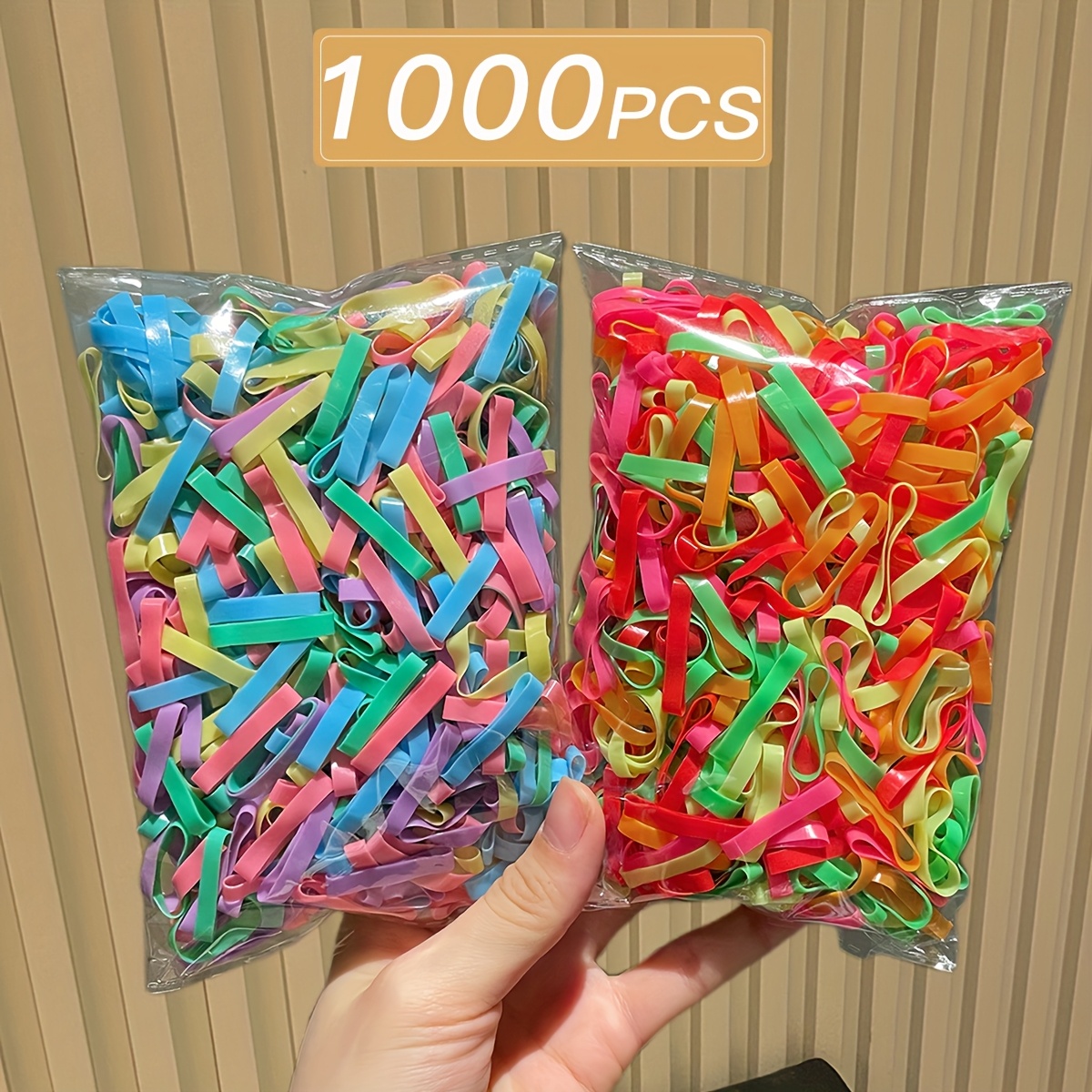 1000pcs Of Women's Colorful, Stylish And Minimalist Disposable Rubber Bands, Usable For 3 Years