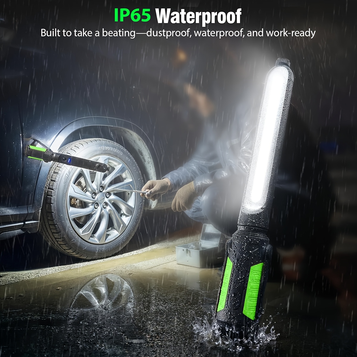 Rechargeable Cordless Magnetic LED Work Light with Magnetic Base & Hook - Portable Mechanic Light, Adjustable Brightness for Car Repair, Workshop, Emergency, Underhood, - /Outdoor Use 7 Rechargeable Cordless Magnetic LED Work Light with Magnetic Base & Hook - Portable Mechanic Light, Adjustable Brightness for Car Repair, Workshop, Emergency, Underhood, - /Outdoor Use - Image 7