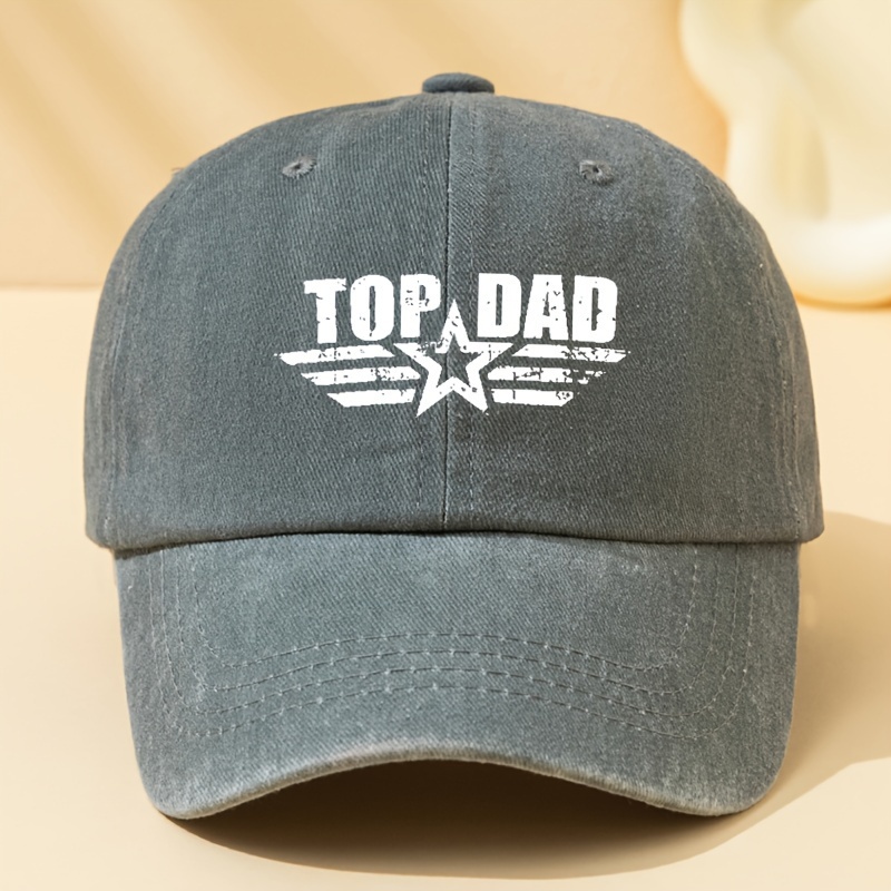TEMU Top Dad Letter Print Washed Vintage Baseball Essential For Outdoor Travel, Parade, Hip-hop Party, Camping, Adjustable Quality Trucker Hat