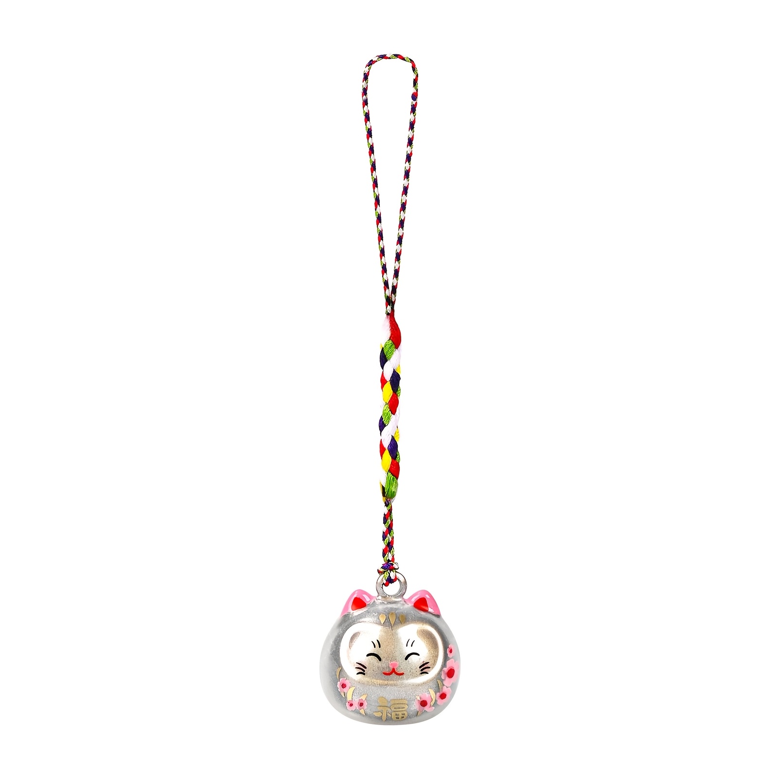 TEMU Colgante Sakura, , Campana de Cobre, Sonido de Arpa de Agua , Cuerda Tejida Colorida a , Mochila, Colgante para Teléfono Móvil, Llavero Navideño