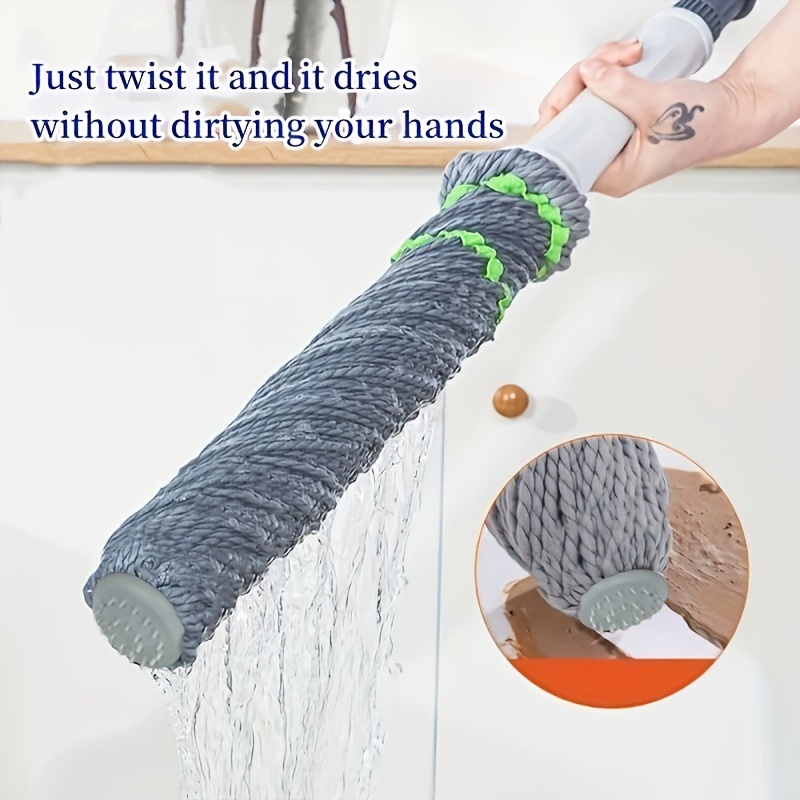 easy twist spin mop and bucket set hands free washing for hardwood tile laminate floors   home kitchen bathroom cleaning no electricity needed floor cleaning system details 2