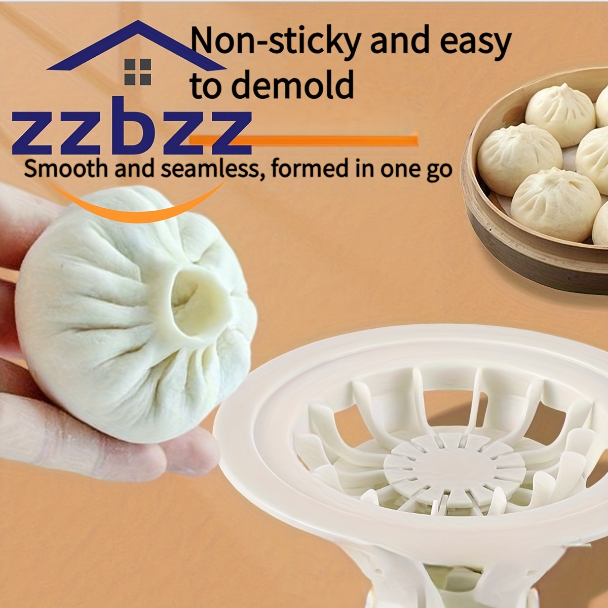 TEMU Non-stick Abs Dumpling Maker - Easy Release, Food-safe Kitchen Gadget For Perfect Baozi & Dumplings