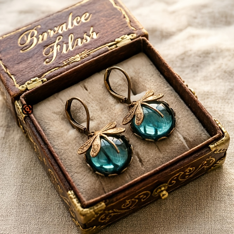 TEMU Bohemian Retro Dragonfly - Suitable For Vacation, Music Festival & Casual Attire, Minimalist Lightweight Dangle With Dragonfly Design, Versatile