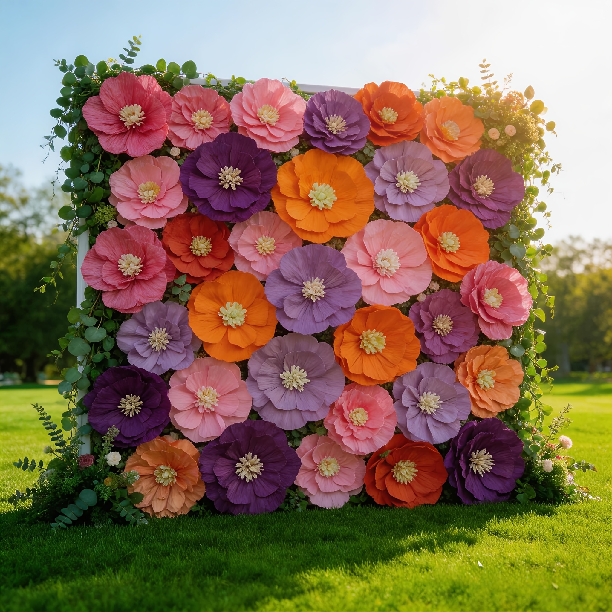 10-teiliges set in macaron-farben + kontrastfarben, geschichtete farbkombination, hochwertige künstliche feiertagsblumen in großer größe, dekorative papierblumen,   für verschiedene szenen, diy, innen-/außendekoration, schaufensterdekoration, anschlagtafeln,  , hochzeitsdekoration