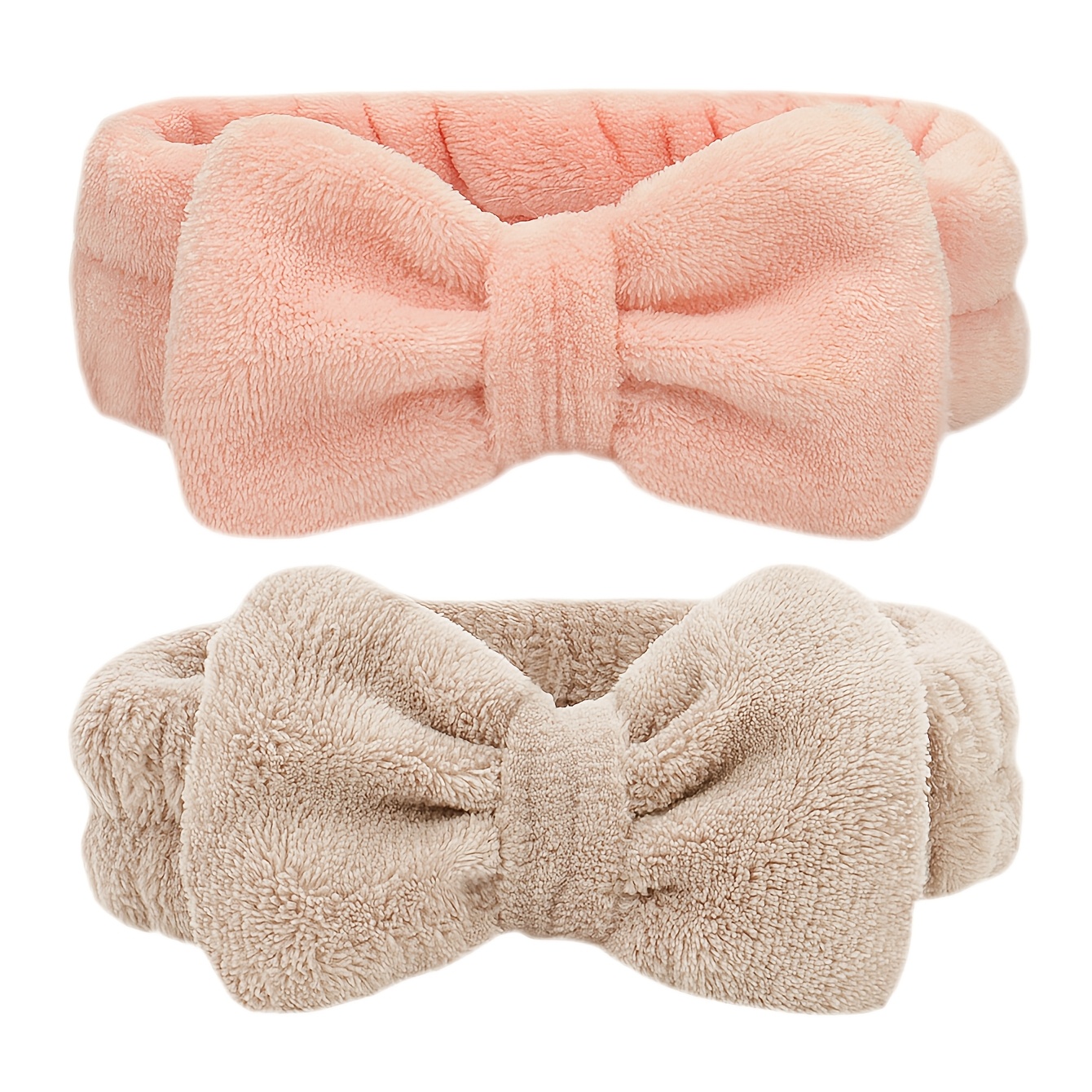 TEMU 2pcs Bandeau Papillon, un bandeau qui utilisé pour le lavage du visage, le nettoyage et le déCosmétique