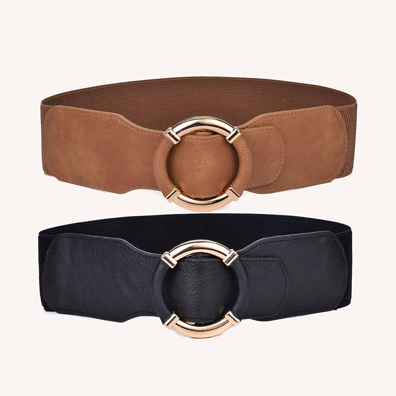 E-shop 2 Stk. spurloser, unsichtbarer elastischer Bund – dehnbarer, bequemer Bund für Kleider, Bohemian, Schwarz, Gürtel, Alltags-