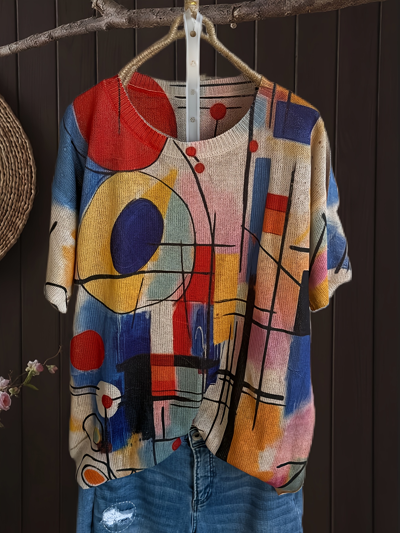 abstract sweater sold on Temu Australia