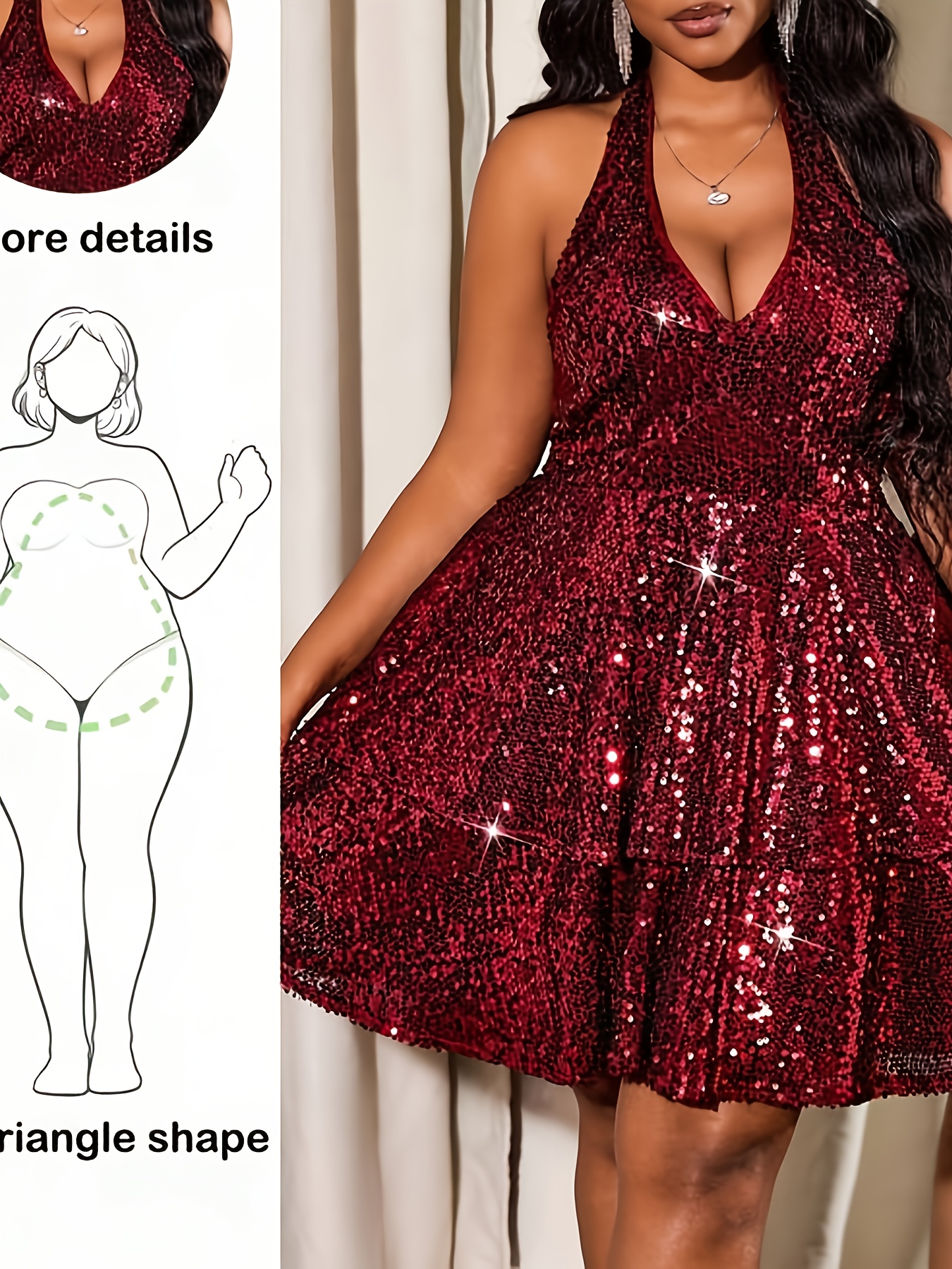 plus size cocktail dress sold on Temu Philippines
