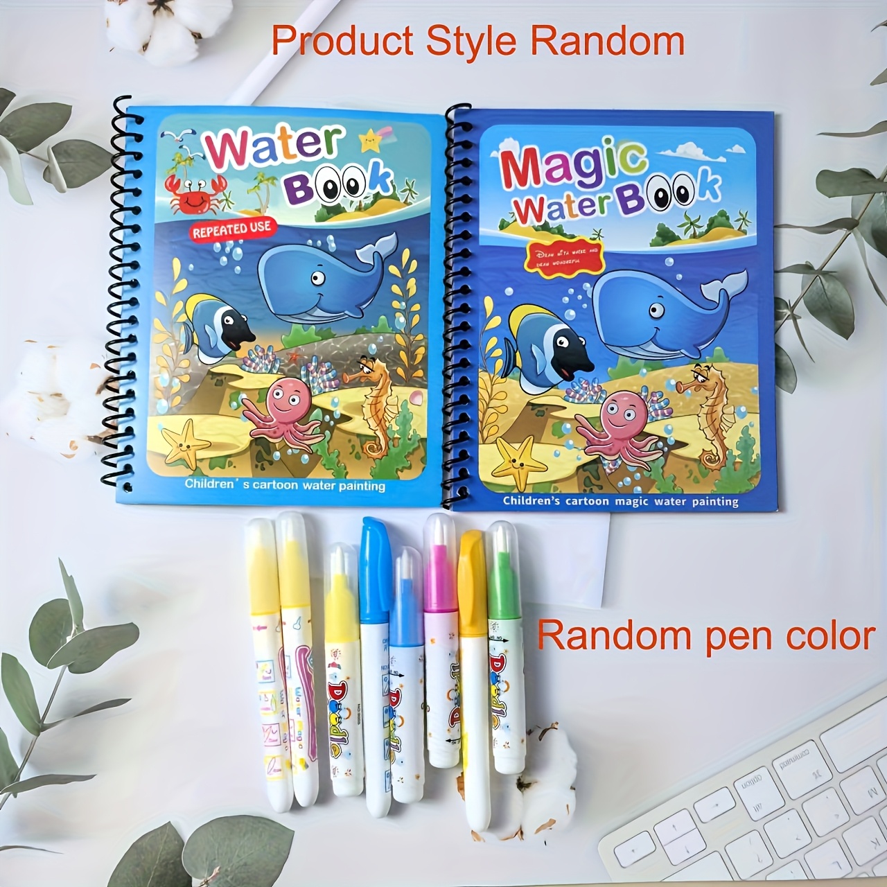 4pcs reusable magic   for   educational cartoon   with stencils markers dinosaur ocean pirate   themes vibrant colors high quality   gift for boys girls 3 christmas thanksgiving easter Product details 0