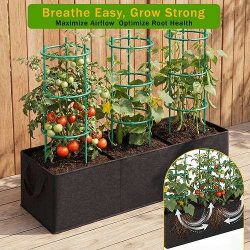 large 3 6 black green compartment garden bed kit raised gardenbed durable weather resistant rectangular planting stands ideal for indoor outdoor garden planting of vegetables potatoes qardening supplies and equipment
