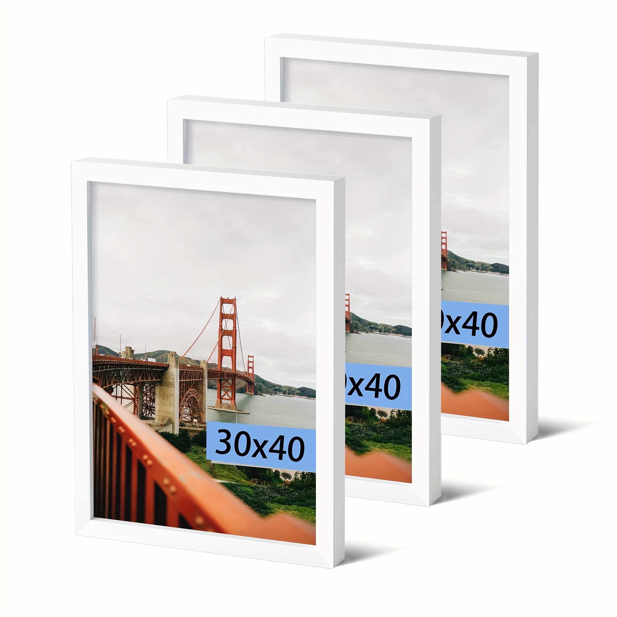3pcs 30x40cm A4 21x30cm Modern Mdf Christmas Photo Frames | Wall Art Pictures Frame For Tabletop And Wall Mounting, Artificial Wood, Vertical Orientation