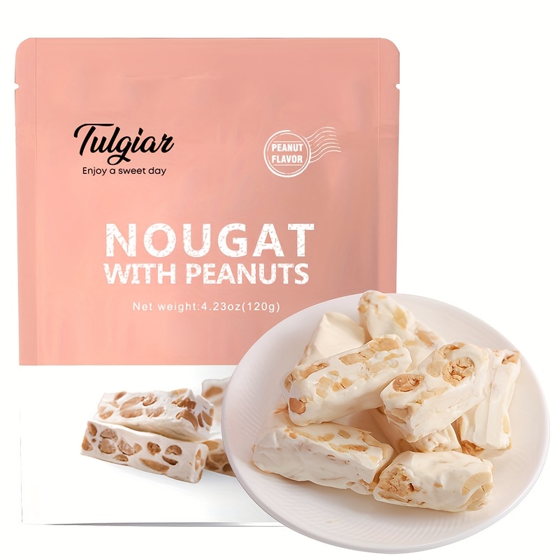 1pack Peanut Nougat Candy, Delicious Crisp Snack, Individually Wrapped, Share Snacks, 4.23oz