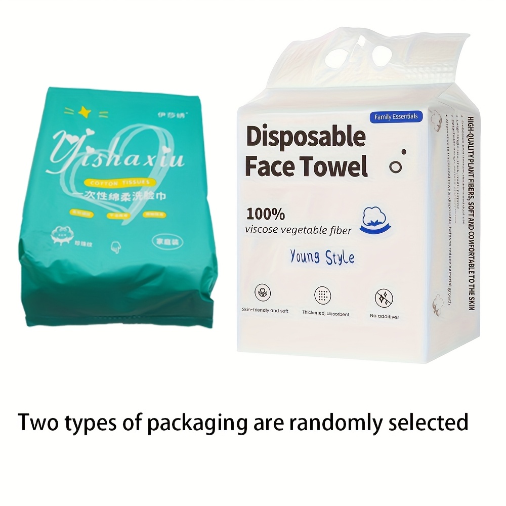 TEMU Extra-large & Thick 150-count Disposable Face Towels - Alcohol-free, Fragrance- Light Beige Types, Wall-mounted Design