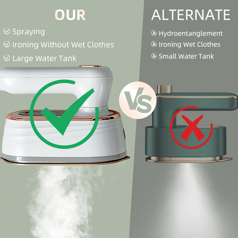 1pc portable steamer for clothes 1200w handheld garment clothing steamer iron ironing steaming 2 in 1 large soleplate fabric wrinkle remover for home and travel eu plug details 9