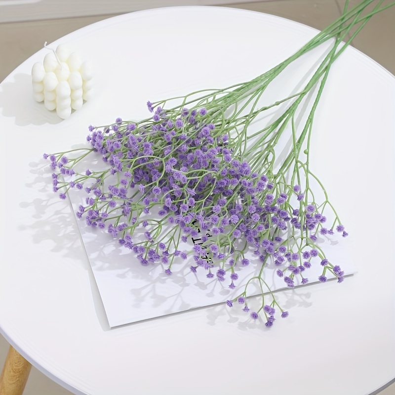 2pcs Real Touch Baby's Breath Artificial - Oxidation , Bulk Bouquets With Stems For Decor, Perfect For Weddings, Birthdays, Bridal Showers & Outdoor Spaces