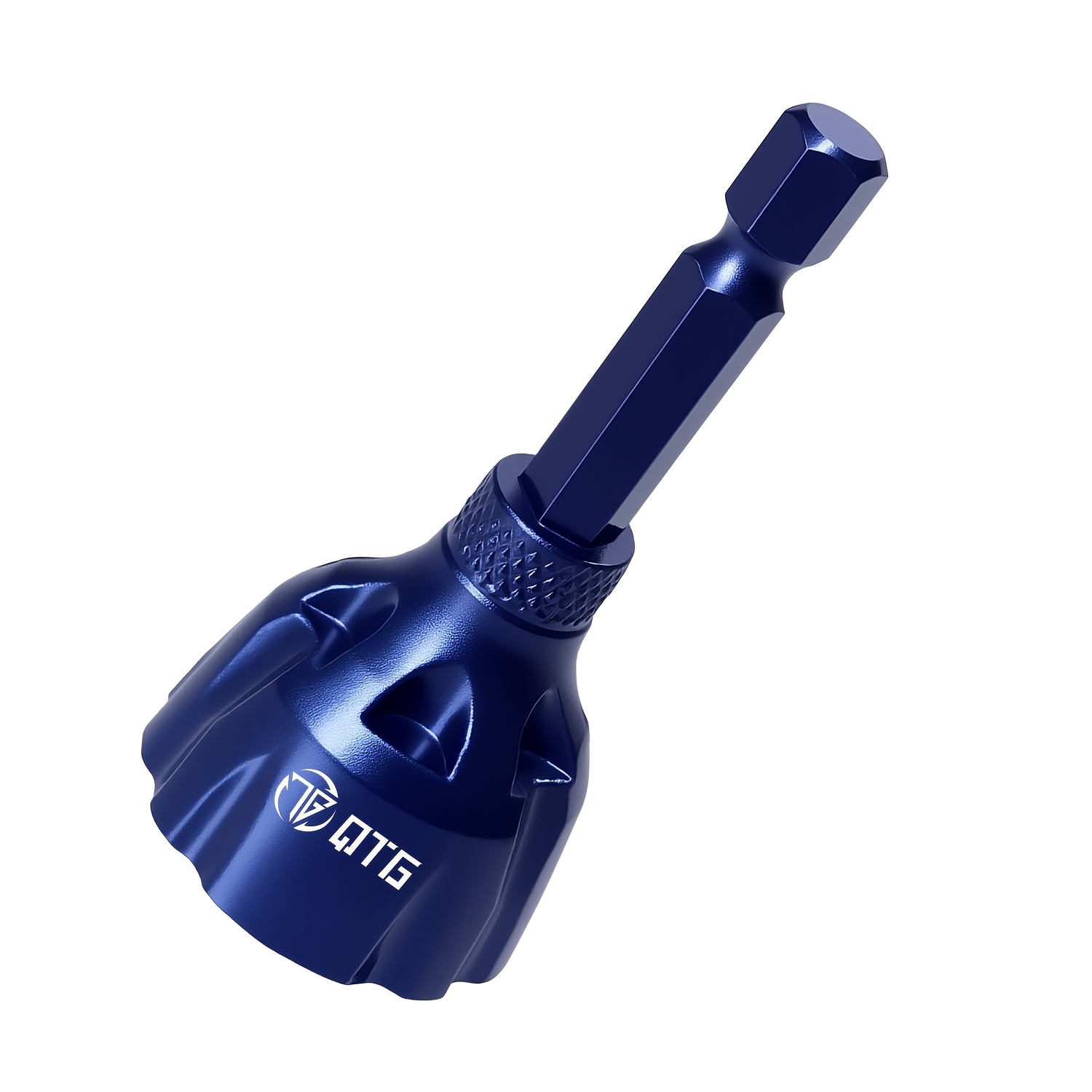 TEMU 1pc Qtg Hex Shank Deburring Chamfer Tool,screw Outer Round Chamfering Knife, Screw Repairer,screw Burr ,hex Shank Design,suitable Countersinking
