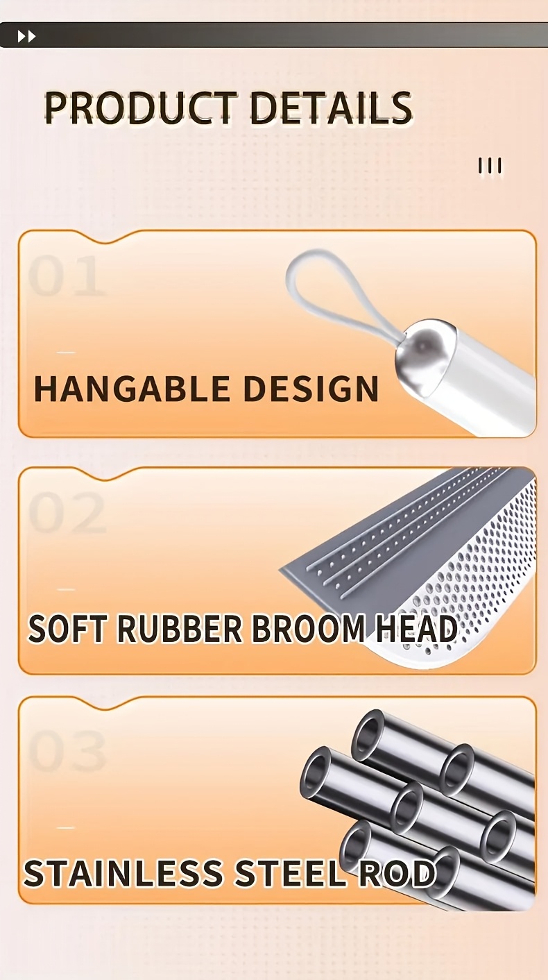 magic cleaning broom wiper squeegee floor scraper for bathroom hair removal sweeper wet dry use cleaning tool Product details 9