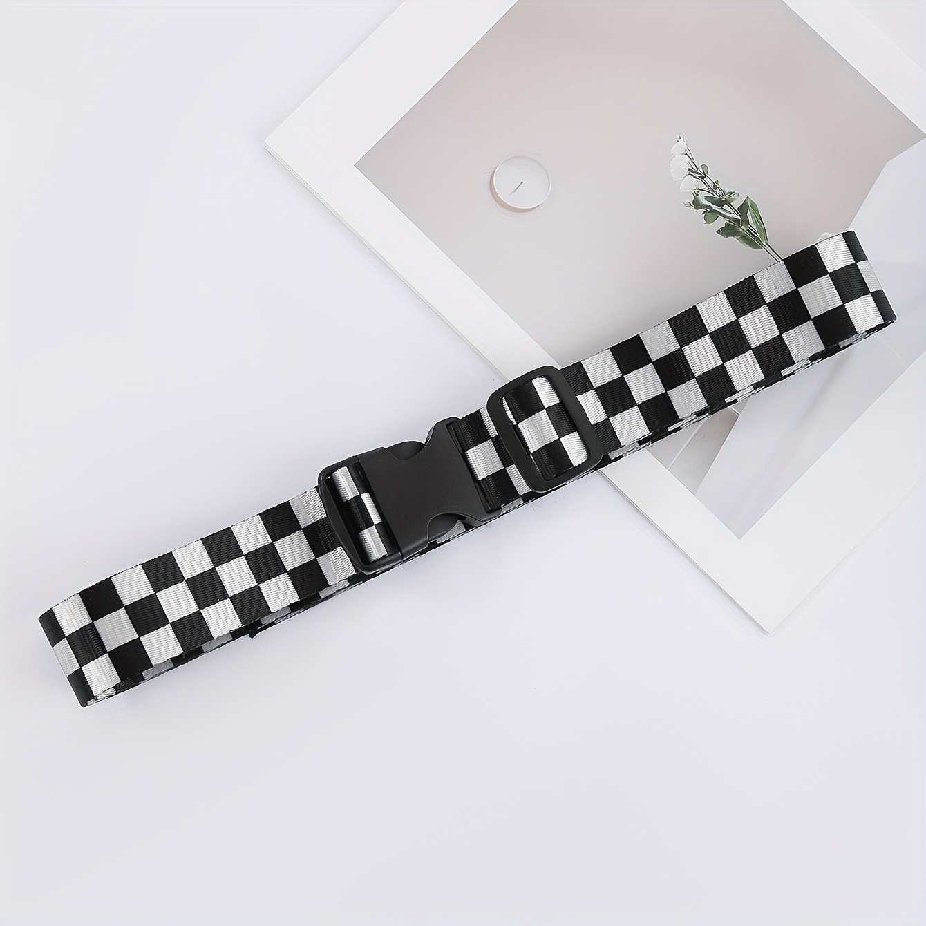 1pc Fashionable And Versatile Canvas Belt, Personalized Casual Pants Belt, Women's Easy Automatic Canvas Tactical Belt
