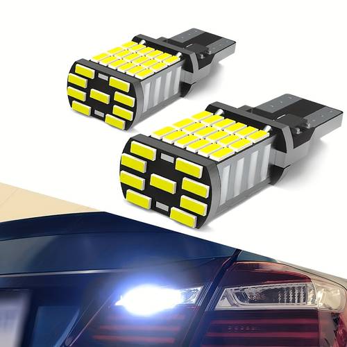 imagem do item pack de 2 lâmpadas led t15 w16w 921 912 t16 902 para carro, substituição de lâmpada de luzes traseiras de , luz de , lâmpada de lateral para motocicleta 12v, sem bateria