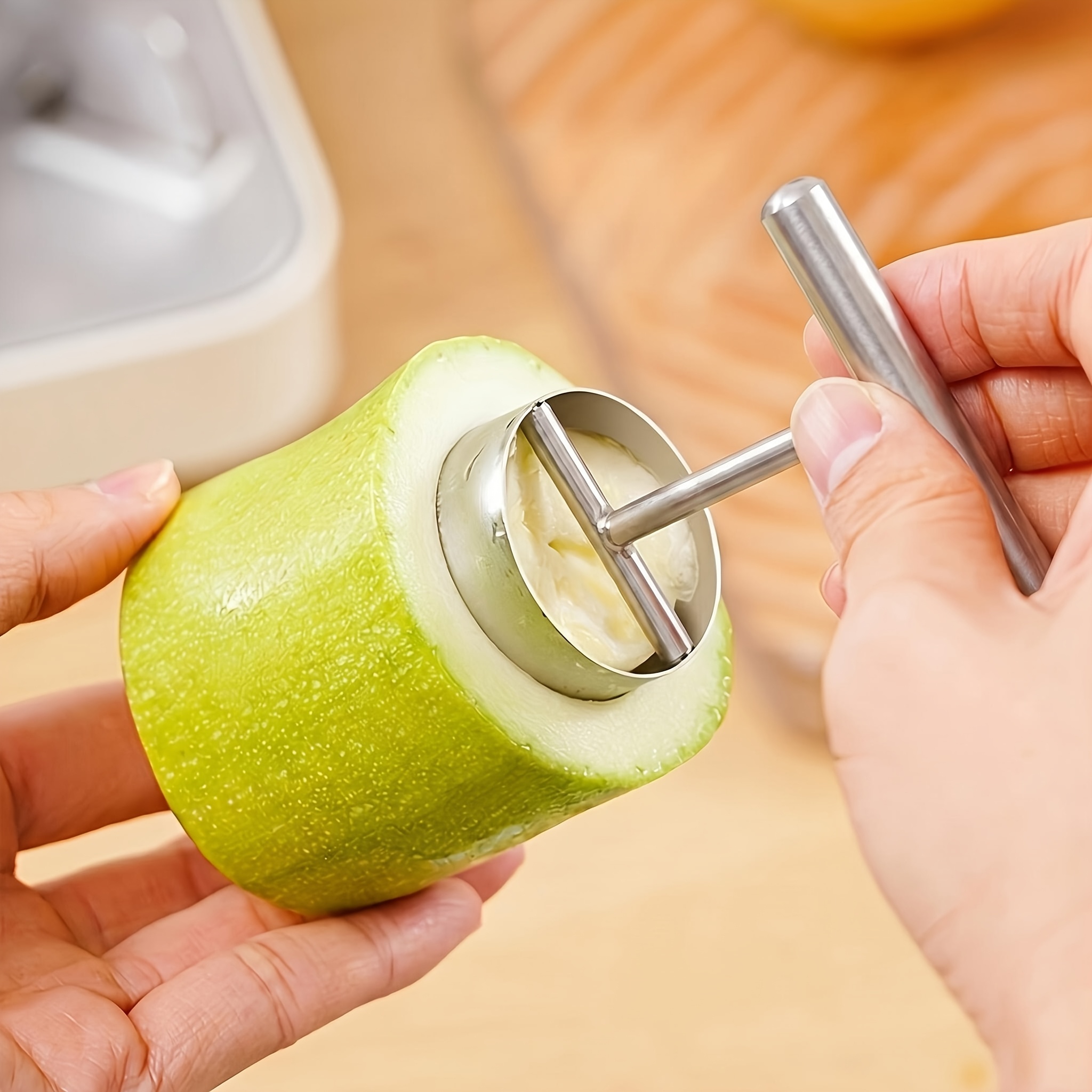 TEMU Outil de cuisine multifonctionnel de haute qualité pour cœur d'pommes et de poires, dénoyauteur à fruits en acier inoxydable, ensemble de