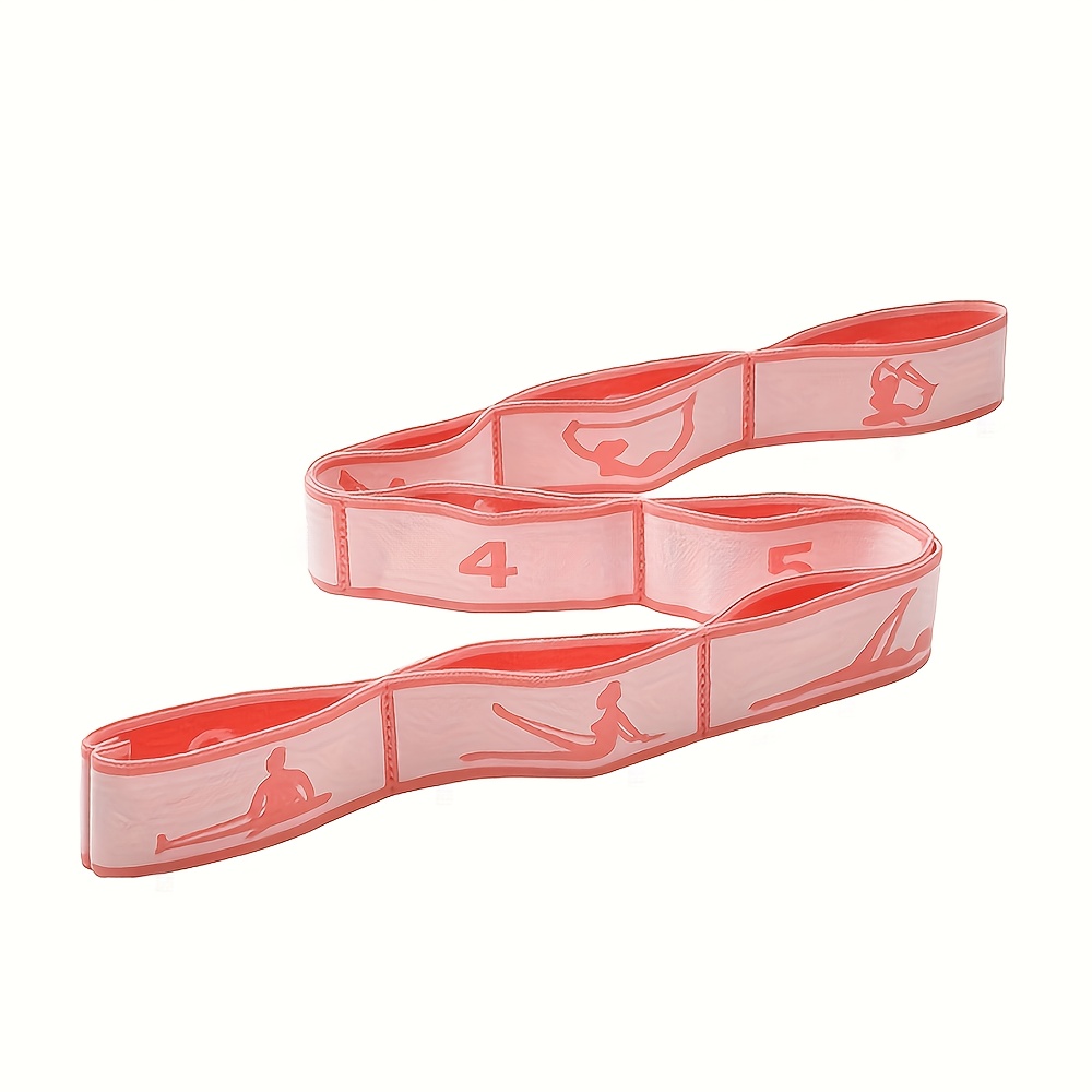 TEMU LINGPENG Ceinture d'étirement de yoga Bande de résistance de danse Yoga Étirement Pilates Fitness Élasticité numérique Ceinture de tension