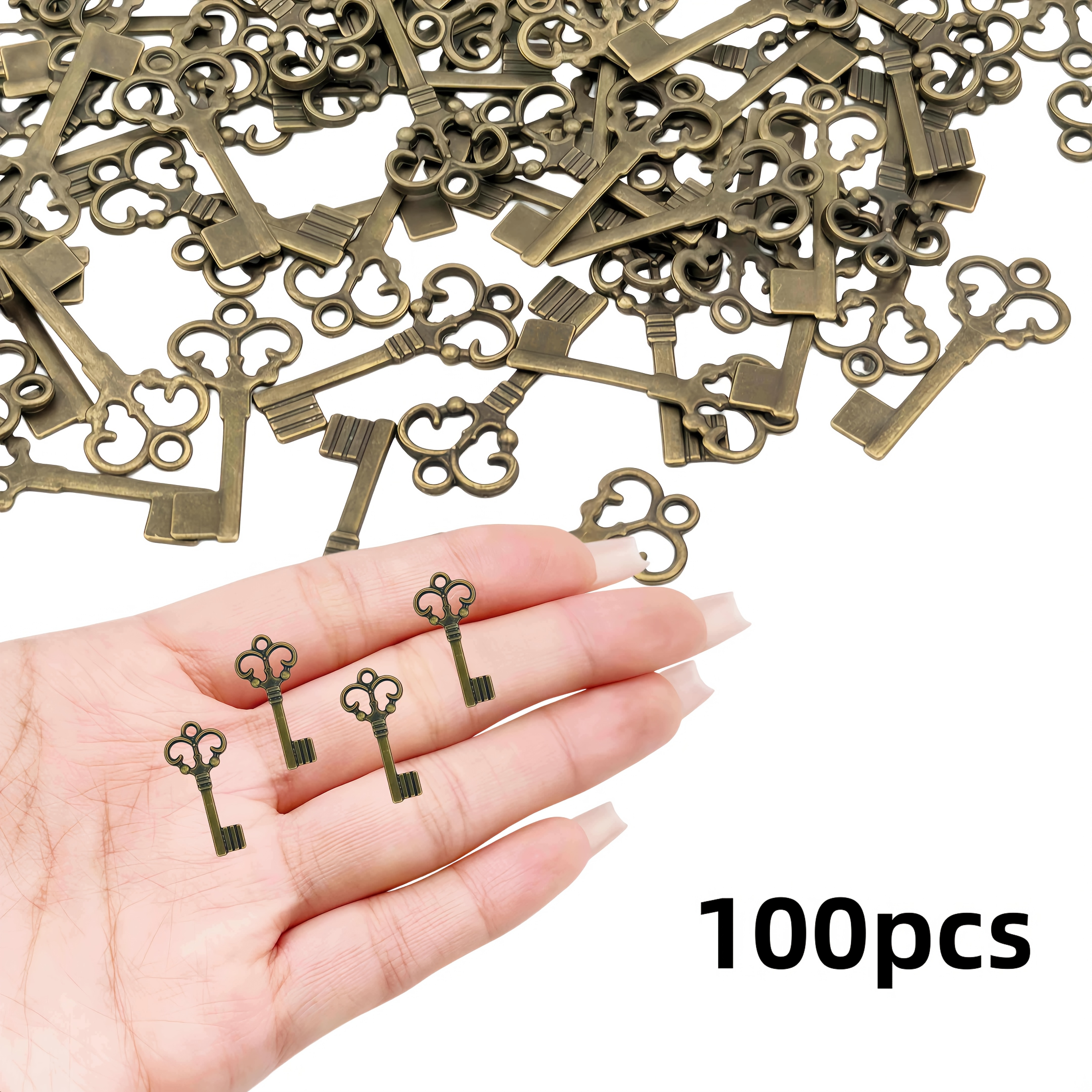 TEMU 100 Mini Llaveros Colgantes, 8 Colores - Hechos de Aleación de , Artesanía a Ideal para Decoración de Fiestas, Bolsos, Zapatos, Adornos de Ropa