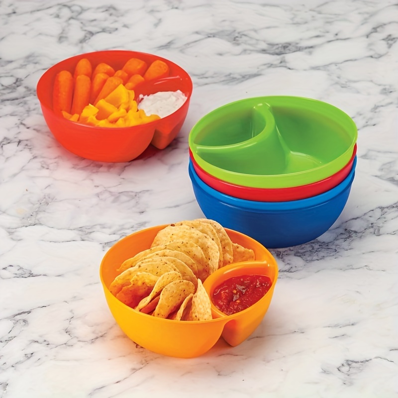 ensemble de 6 à frites en plastique, set de 6 couleurs de à frites non , bol à collation multifonctionnel, bol divisé, bol à trempette, tasse à assaisonnement, tasses à morceaux et à trempette, bol à sauce, bol séparateur, bol à chips de , tasse à frites, accessoires de cuisine détails 4